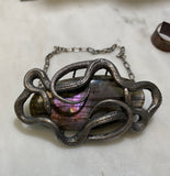 For PE double serpent pendant with Violet Labradorite
