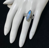 Marquis Moonstone Ring Size 9