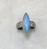 Marquis Moonstone Ring Size 9