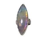 Marquis Rainbow Labradorite Ring Size 6