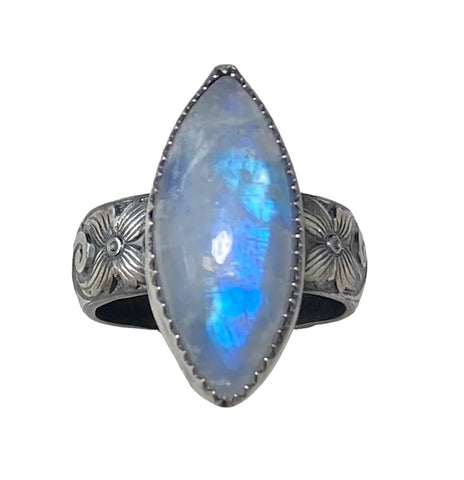 Marquis Moonstone Ring Size 5.5
