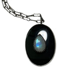 Moonstone and Onyx Talisman Pendant