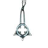 gothic architecture necklace in sterling silver view two