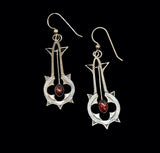 Garnet Gothic Arch Earrings
