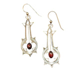 Garnet Gothic Arch Earrings