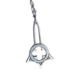 gothic architecture necklace in sterling silver view one