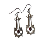 Garnet Gothic Arch Earrings