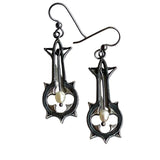 Gothic Arch Pearl Earrings