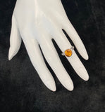 Custom Order for TL Size 7 Golden Citrine Solitaire Floral Band