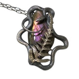 Purple Labradorite and Serpent Pendant