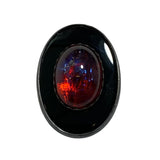 Size 6.5 Black Onyx and Dragon's Breath Ring
