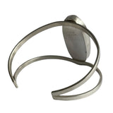 Golden Rutile Sterling Silver Cuff Bracelet Handmade Chase and Scout Jewelry Image Four