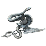 Sterling Serpent and Daisy Pendant Necklace Floradora Collection