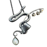 Serpent and Lily of the Valley 3 blossom necklace pendant Floradora Collection