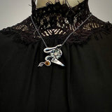 Sterling Serpent Golden Citrine and Daisy Pendant Necklace Floradora Collection