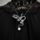Serpent and Lily of the Valley 4 blossom necklace pendant Floradora Collection