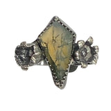Moss Agate Lily of the Valley Ring Size 7.5 Floradora Collection
