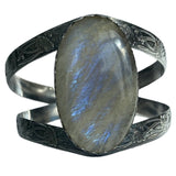 Large Belomorite Sterling Silver Amulet Bracelet Made in USA