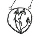 Cone Flower Medallion in sterling silver Echinacea Talisman