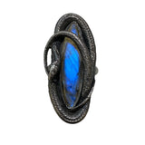 SIZE 8.5  Cobalt Blue Labradorite Serpent Ring