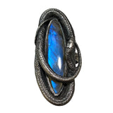 SIZE 8.5  Cobalt Blue Labradorite Serpent Ring