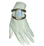 Belomorite Sterling Silver Power Cuff on wrist