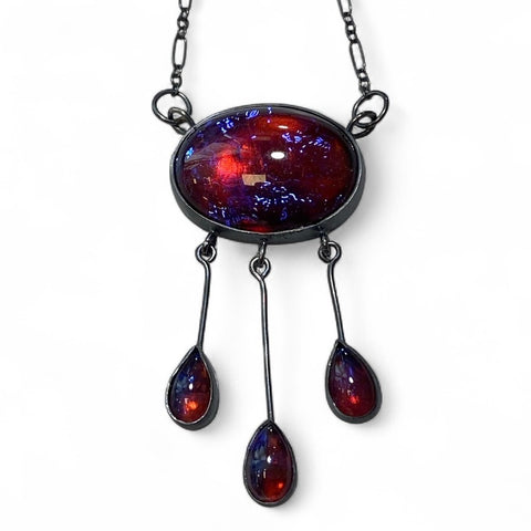 Art Nouveau Fringe Dragon's Breath Pendant