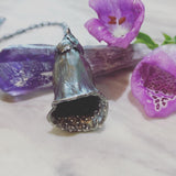 Sterling Silver Foxglove Blossom flower Luxury Goth talismans for hedge witches Image two