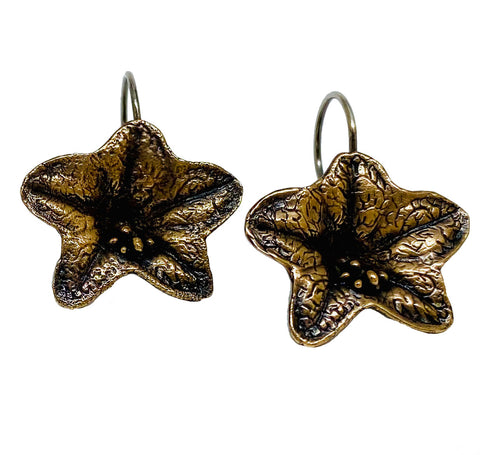 Black Henbane Bronze Earrings
