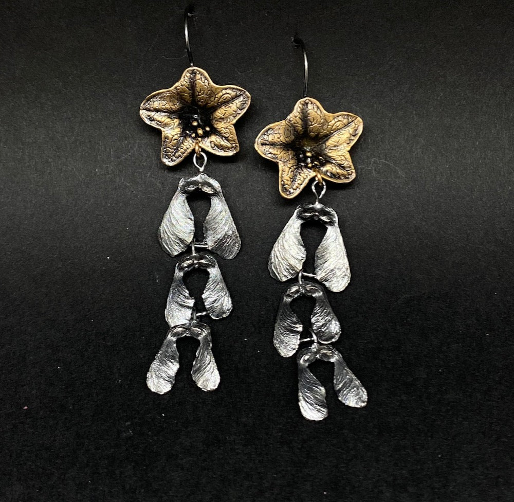 Henbane and Seedpod Earrings