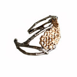 Golden Honeycomb Jewelry, honeycomb sterling bracelet Chase and Scout Image two