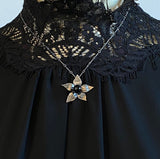 Deadly Nightshade Atropa Belladonna with Black Onyx Pendant on mannequin image