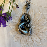 Large Botanical Monkshood Double Sided Pendant