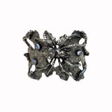 Sterling Silver Orb Weaver Spider Jewelry Cuff Bracelet with Moonstones or Opals Chase and Scout Image three