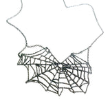 Sterling Silver Spider's Web Necklace