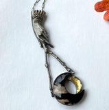 Dowsing Rod Necklace Drawing Down the Moon Sterling Jewelry for Witches and Luxury Goths Image five