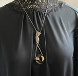 Dowsing Rod Necklace Drawing Down the Moon Sterling Jewelry for Witches and Luxury Goths Image three
