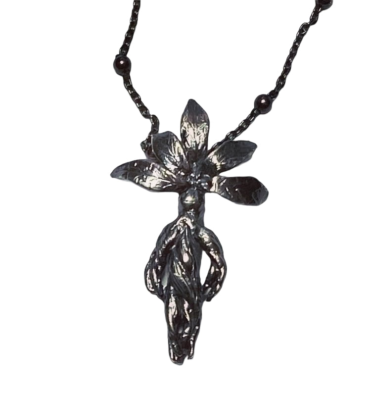 Mandrake Charm necklace in Sterling Silver view 1