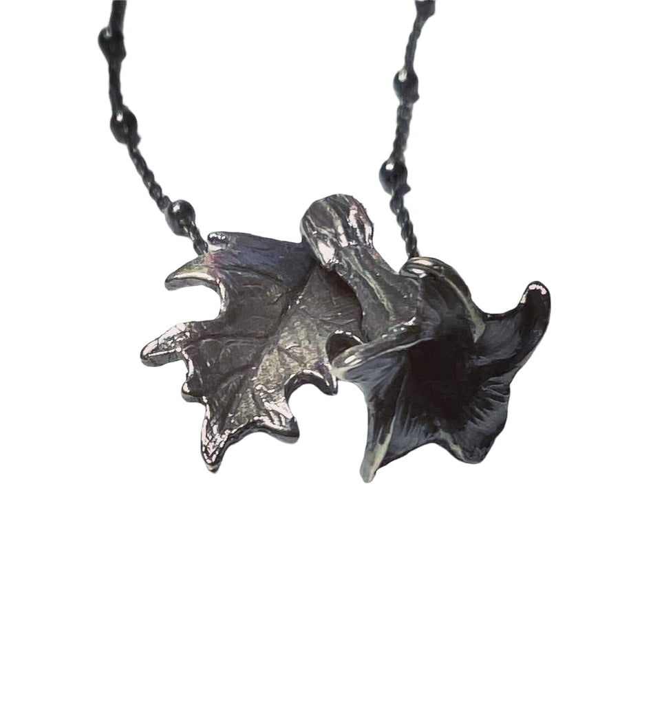 Mini Datura Charm Pendant Sterling Silver