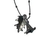 Mini Datura Charm Pendant Sterling Silver