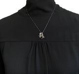 Mini Datura Charm Pendant Sterling Silver