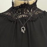 Delicate Sterling Silver Serpent and Fern Pendant - Lafayette Cemetery No. 1