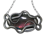 Classic Double Serpent pendant with rose labradorite