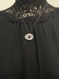 Watchful Eye Pendant Amethyst - Proceeds to benefit ACLU an Evil Eye for Modern Times
