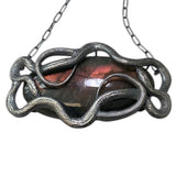 Classic Double Serpent pendant with rose labradorite