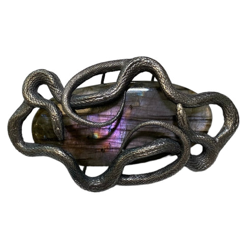 For PE double serpent pendant with Violet Labradorite