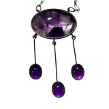 Art Nouveau Fringe Necklace with Trapiche Amethyst