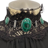 Malachite and Sterling Panel Collar Necklace