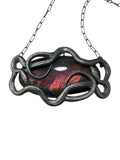 Classic Double Serpent pendant with rose labradorite