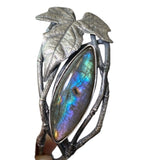 Sterling Twig and Vine cuff with unusual labradorite